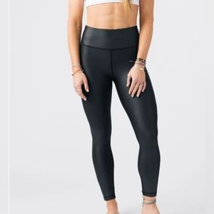 Zyia Active Black Metallic Light N Tight Hi-Rise Legging